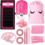 Kit Permanent de Gene False fir cu fir Lash Extension Profesional Cod 005MM Pink